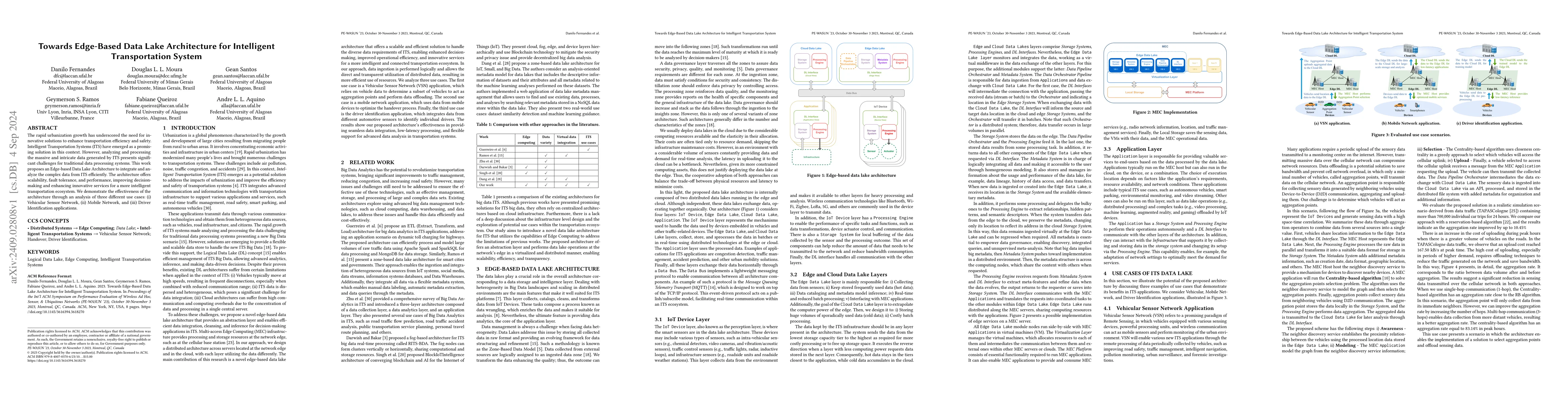 Thumbnail for Towards Edge-Based Data Lake Architecture for Intelligent Transportation
  System