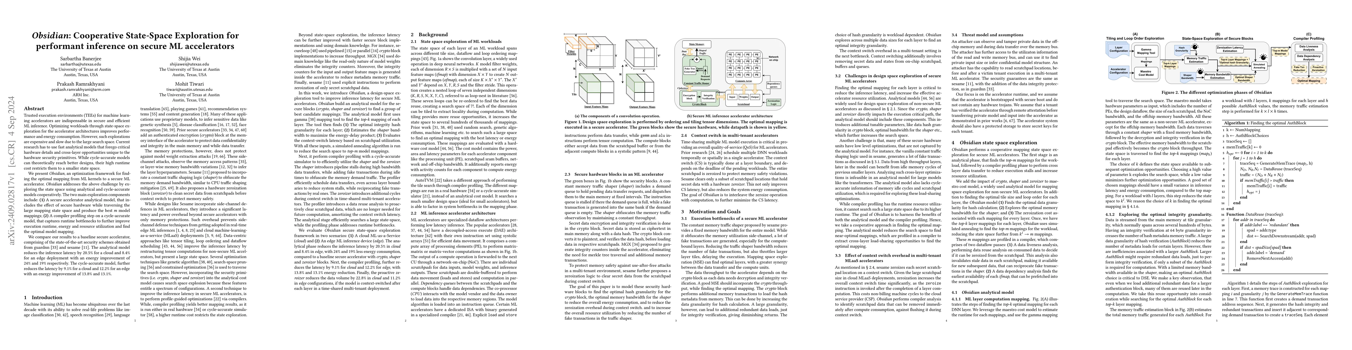 Thumbnail for Obsidian: Cooperative State-Space Exploration for Performant Inference
  on Secure ML Accelerators