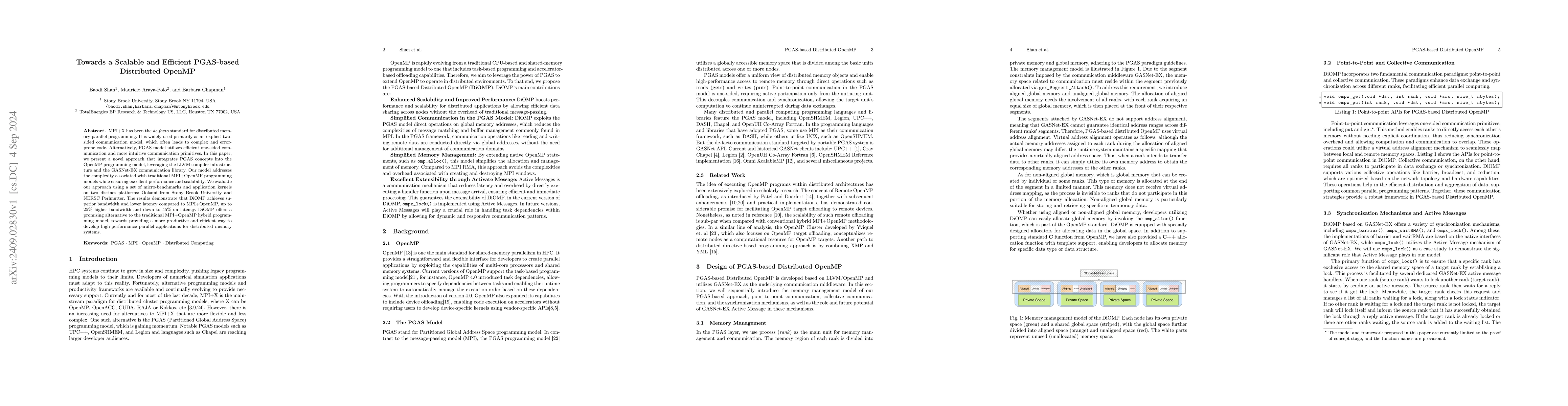 Thumbnail for Towards a Scalable and Efficient PGAS-based Distributed OpenMP