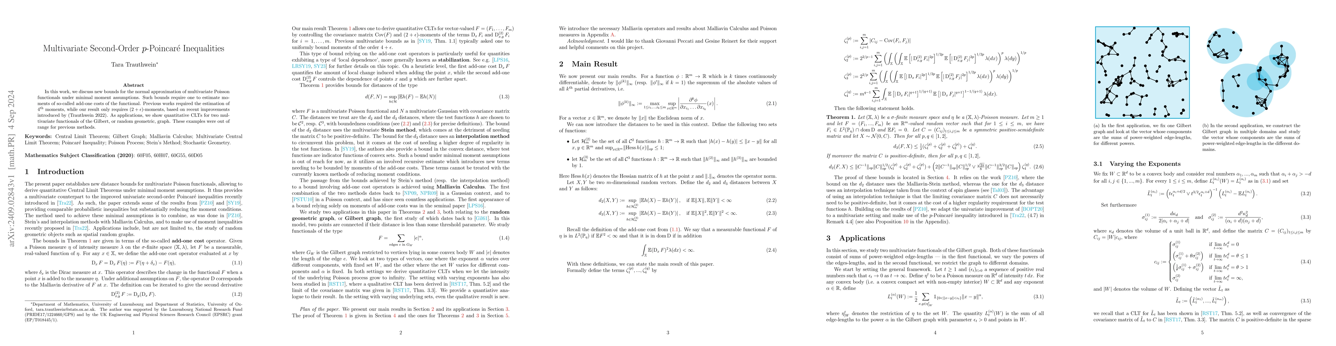 Thumbnail for Multivariate Second-Order $p$-Poincaré Inequalities