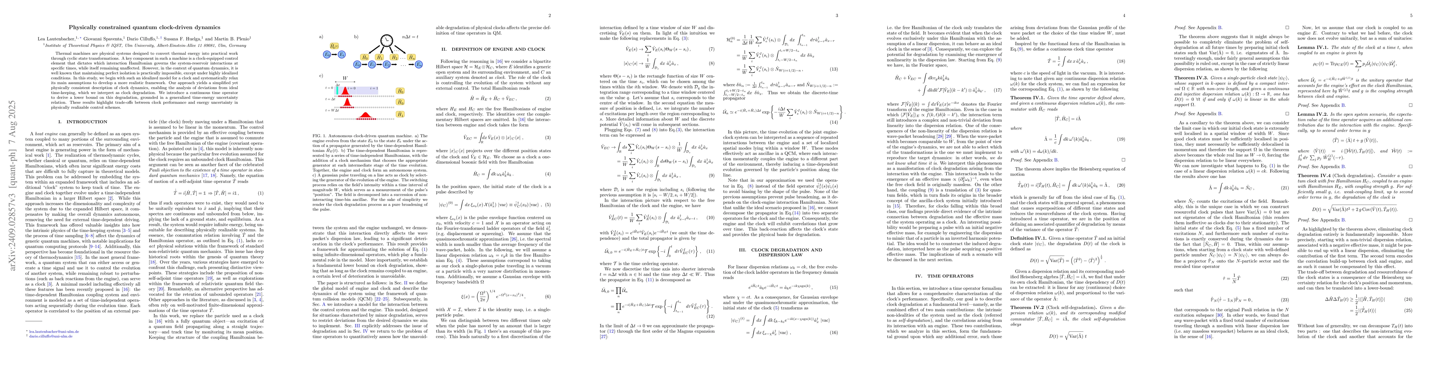 Thumbnail for Physically constrained quantum clock-driven dynamics