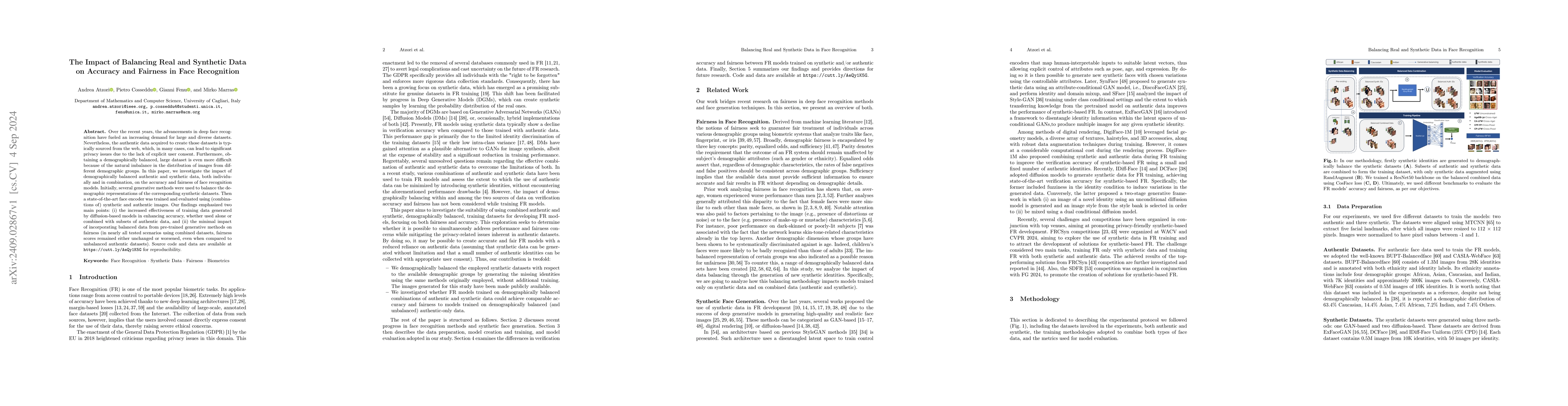 Thumbnail for The Impact of Balancing Real and Synthetic Data on Accuracy and Fairness
  in Face Recognition