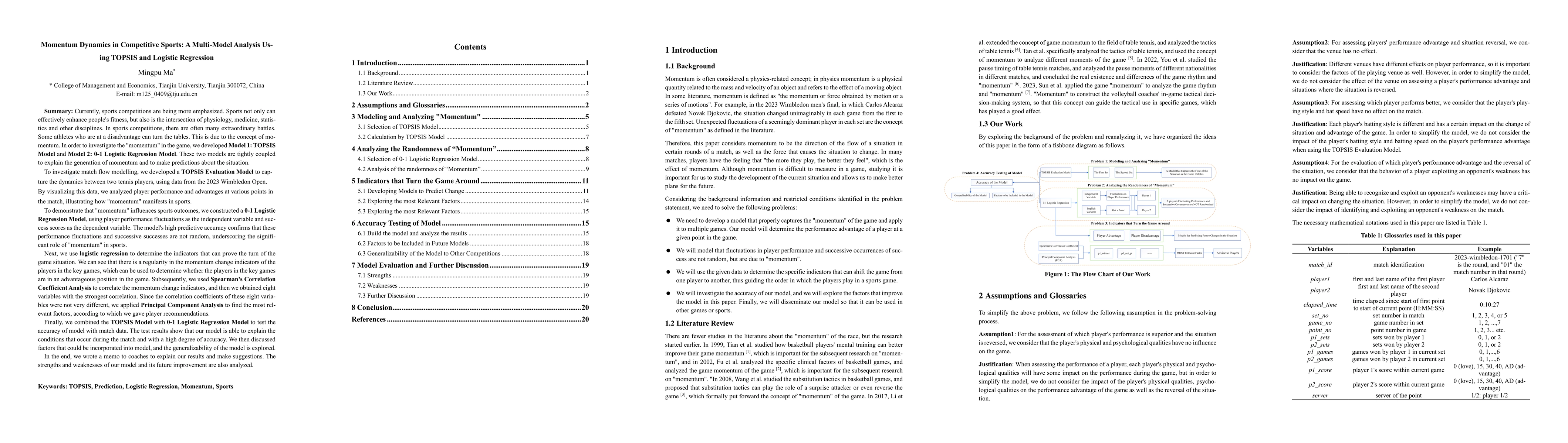 Thumbnail for Momentum Dynamics in Competitive Sports: A Multi-Model Analysis Using
  TOPSIS and Logistic Regression