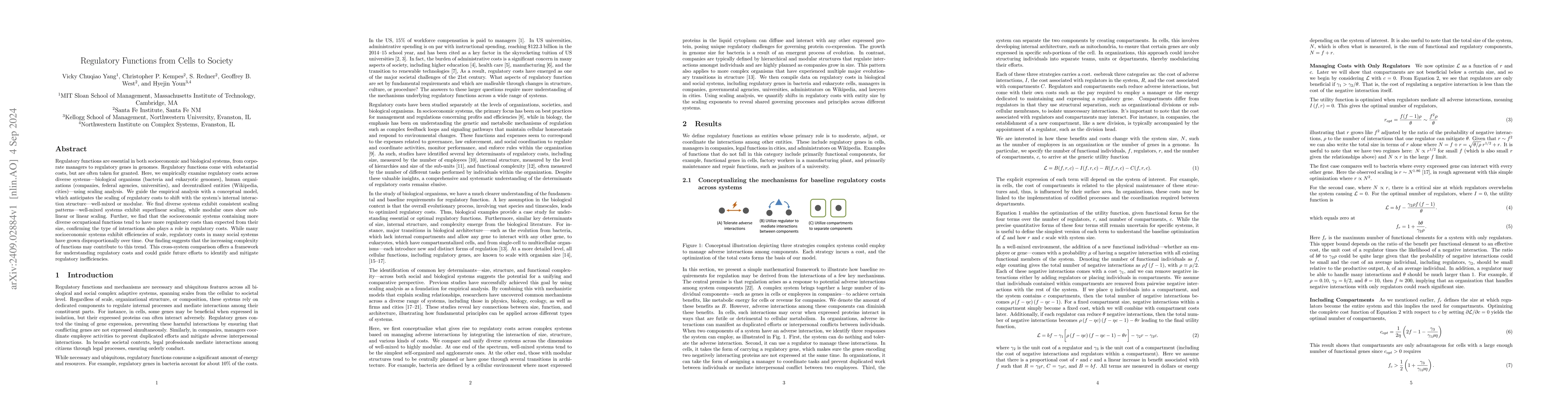 Thumbnail for Regulatory Functions from Cells to Society