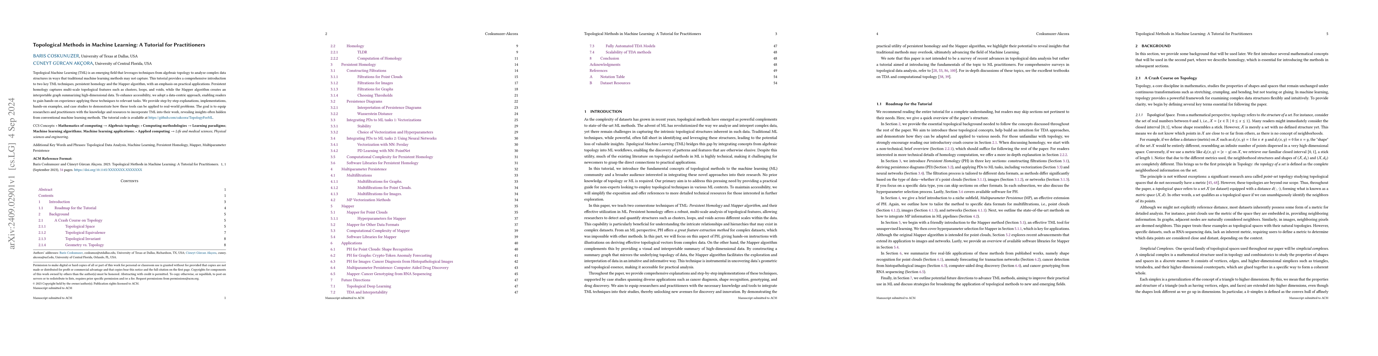 Thumbnail for Topological Methods in Machine Learning: A Tutorial for Practitioners