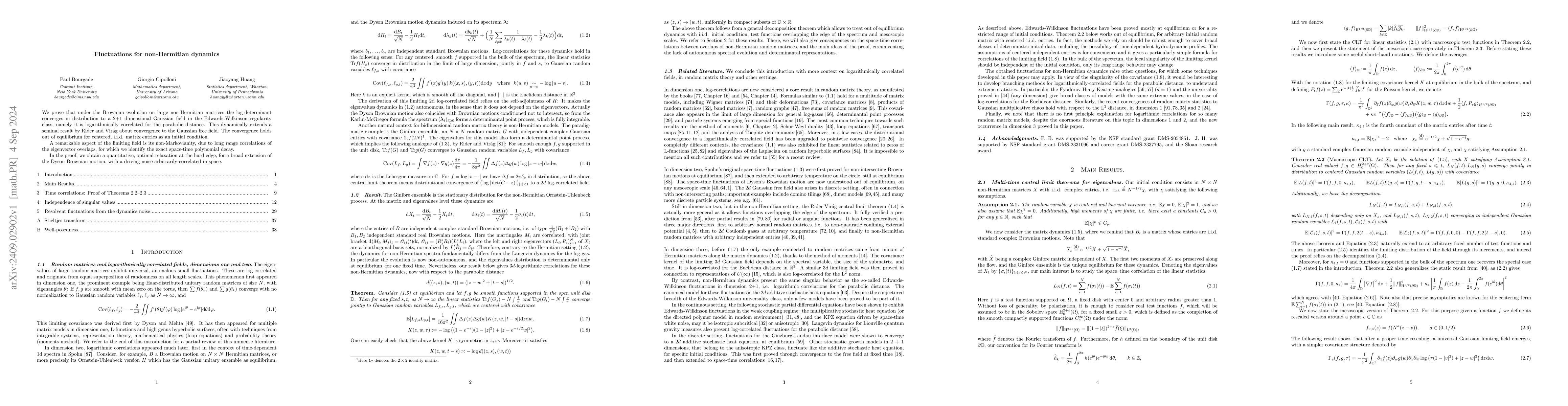 Thumbnail for Fluctuations for non-Hermitian dynamics