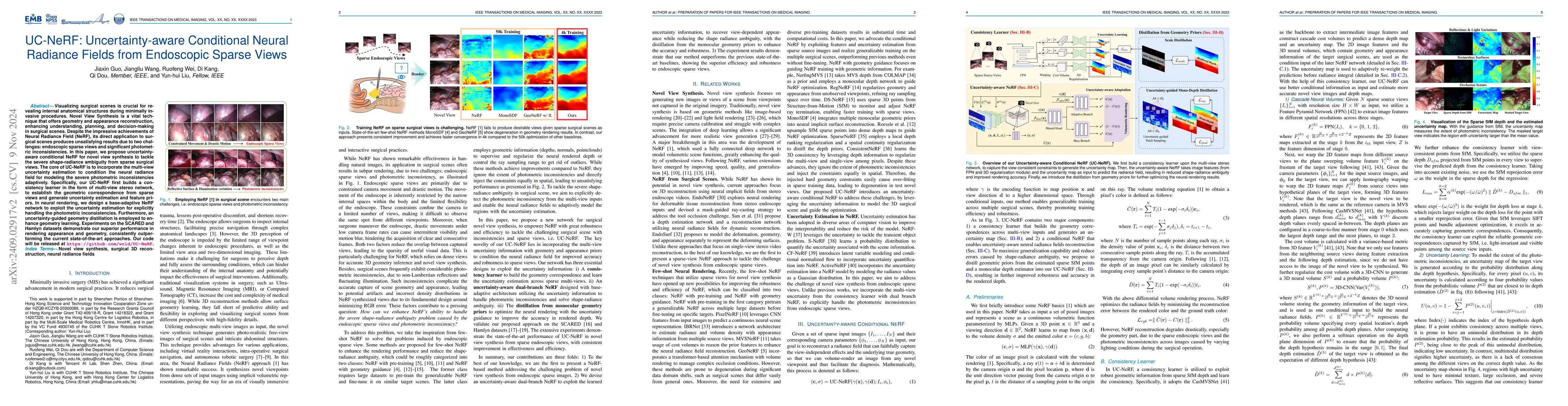 Thumbnail for UC-NeRF: Uncertainty-aware Conditional Neural Radiance Fields from
  Endoscopic Sparse Views