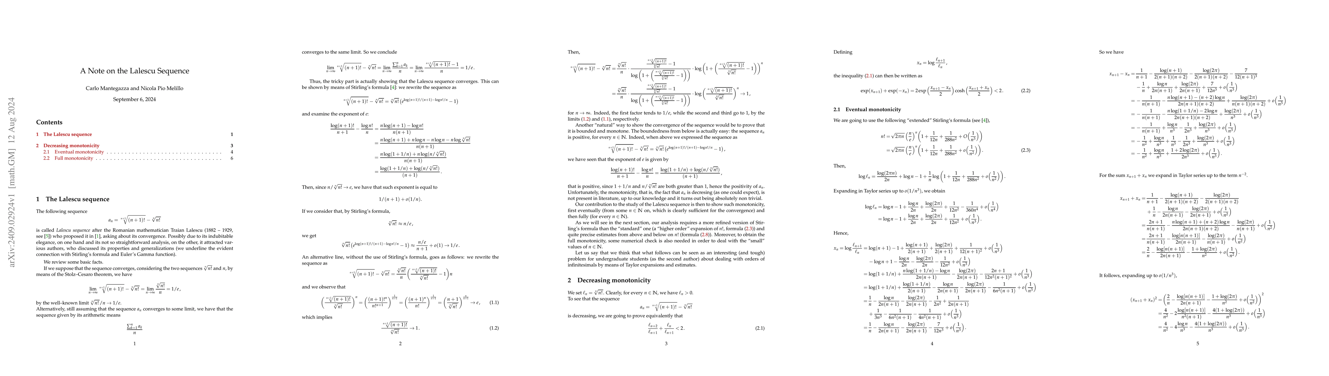 Thumbnail for A Note on the Lalescu Sequence