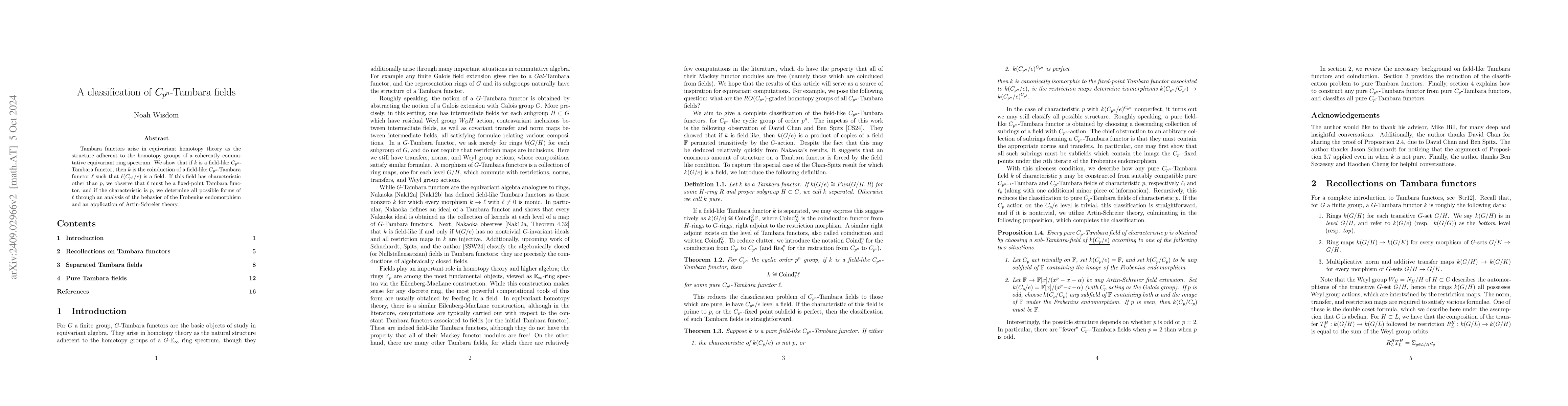 Thumbnail for A classification of $C_{p^n}$-Tambara fields