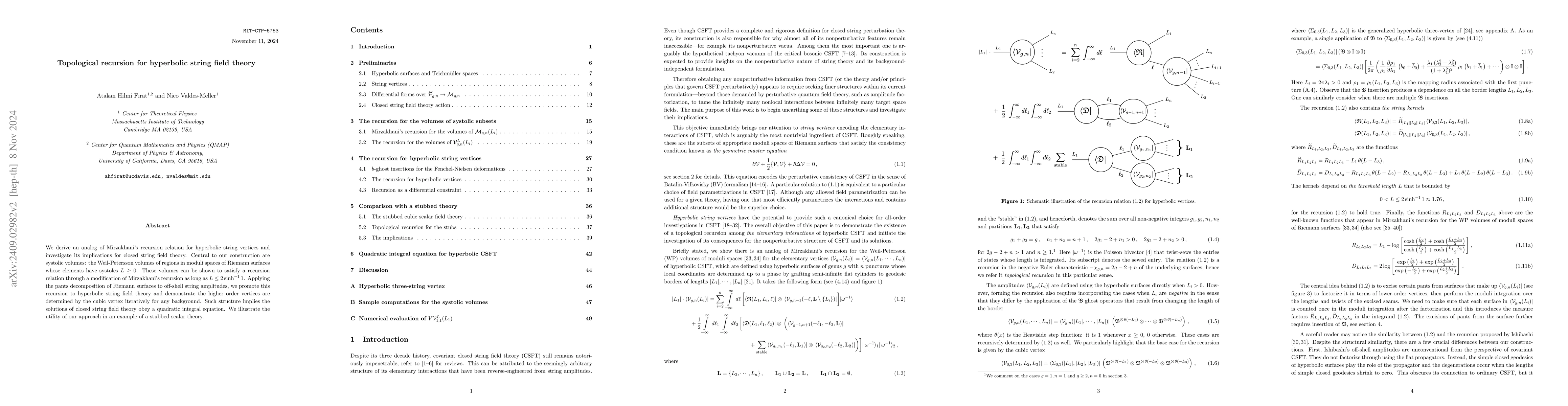 Thumbnail for Topological recursion for hyperbolic string field theory