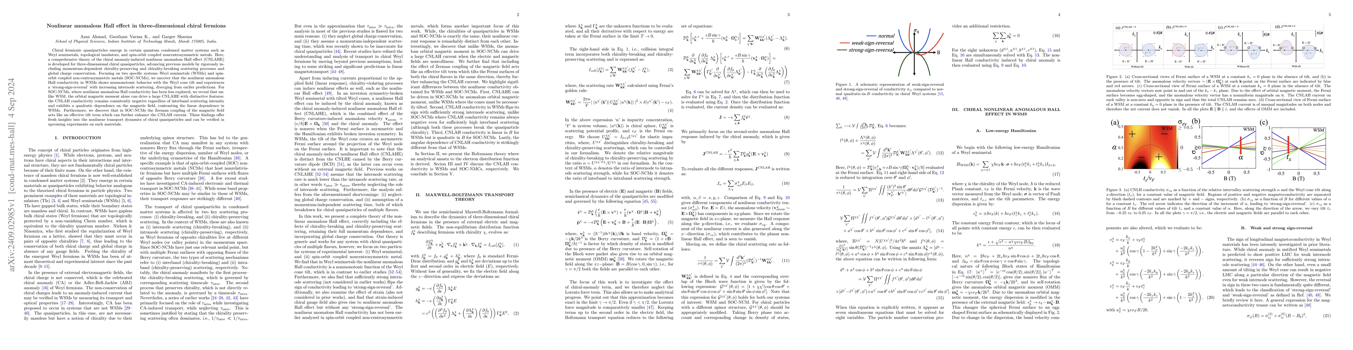 Thumbnail for Nonlinear anomalous Hall effect in three-dimensional chiral fermions
