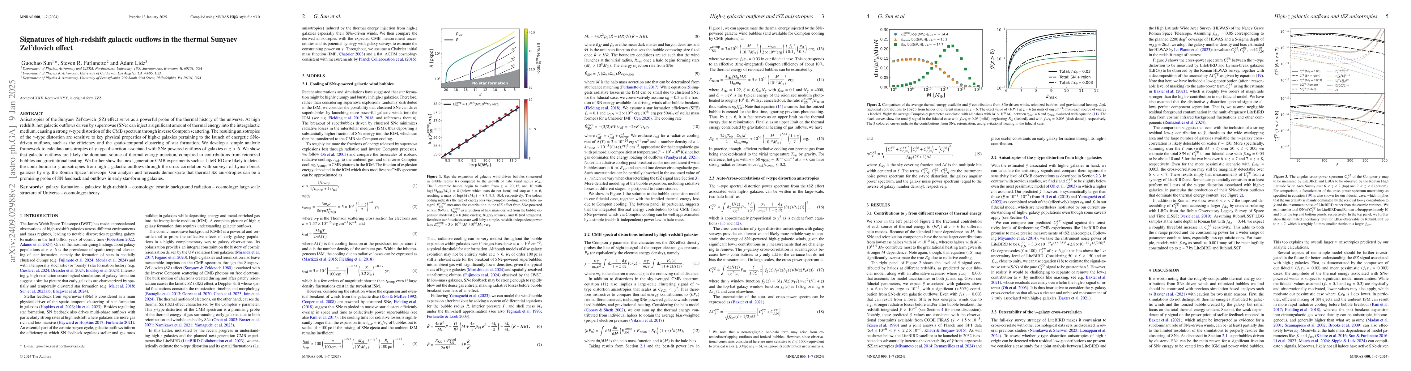 Thumbnail for Signatures of high-redshift galactic outflows in the thermal Sunyaev
  Zel'dovich effect