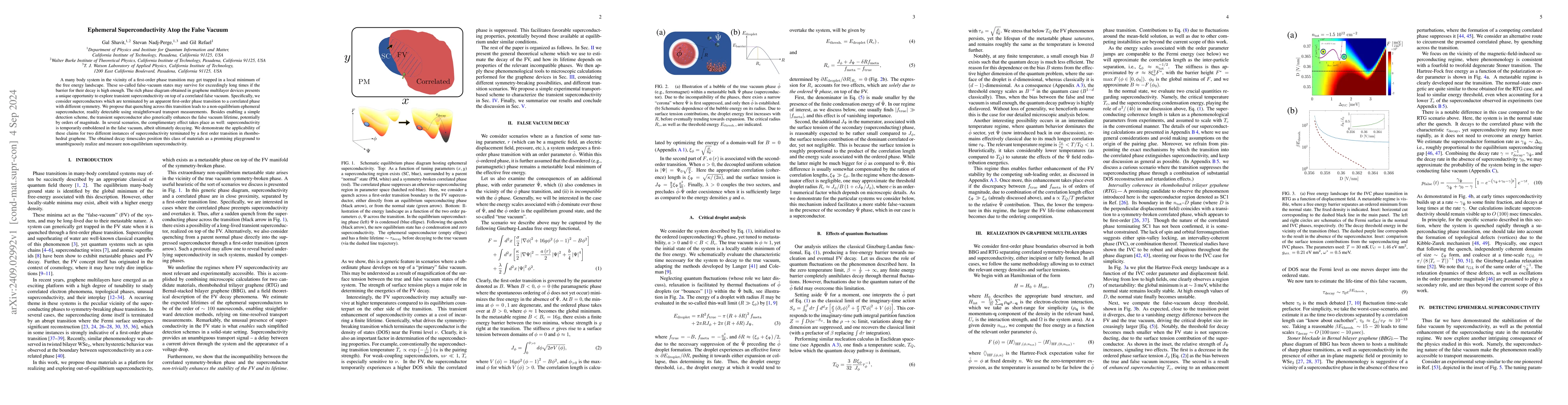 Thumbnail for Ephemeral Superconductivity Atop the False Vacuum