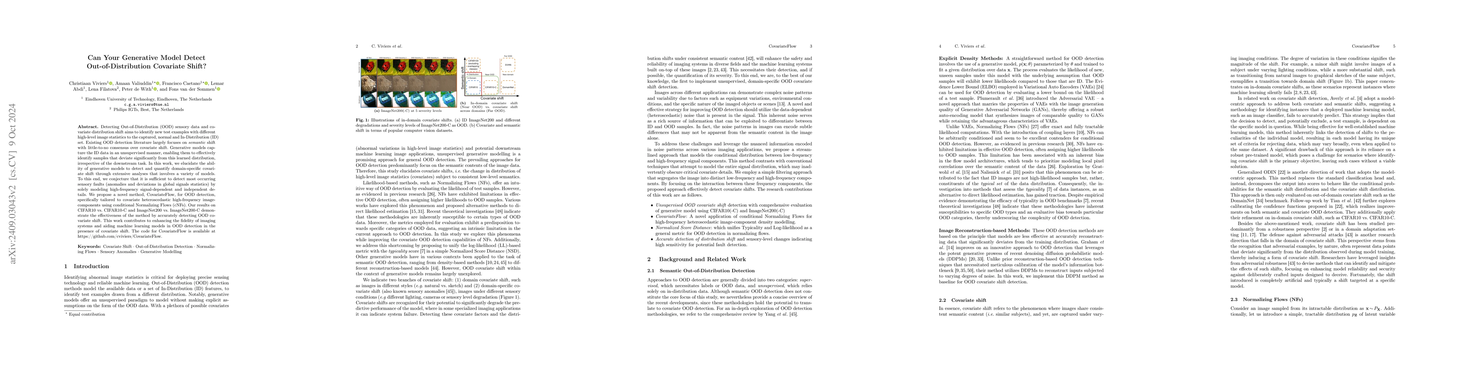 Thumbnail for Can Your Generative Model Detect Out-of-Distribution Covariate Shift?