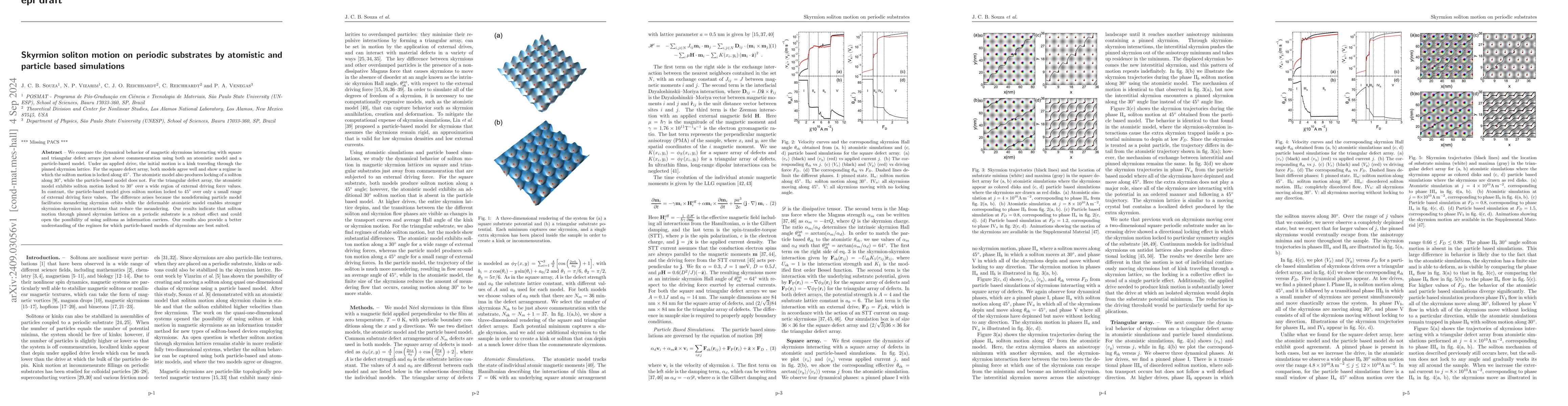 Thumbnail for Skyrmion soliton motion on periodic substrates by atomistic and particle
  based simulations