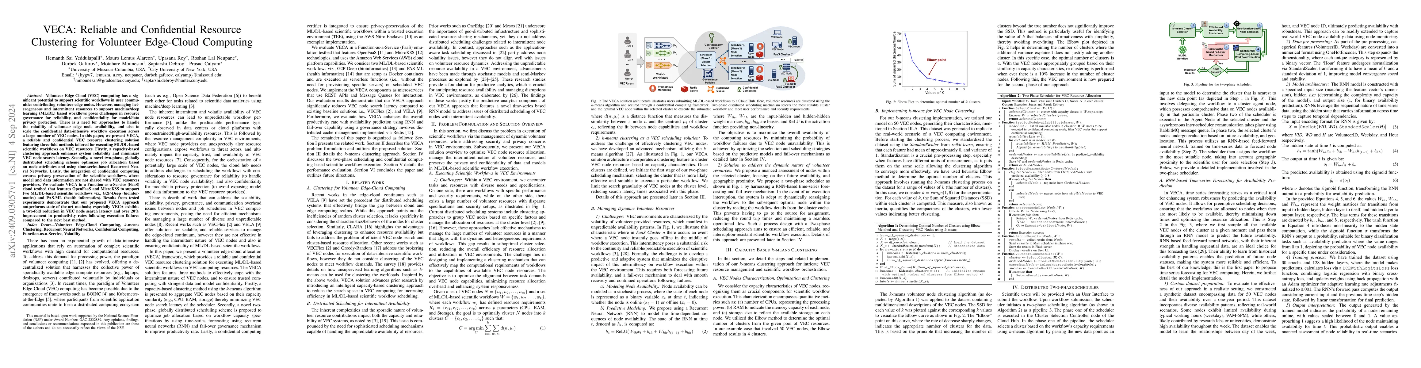 Thumbnail for VECA: Reliable and Confidential Resource Clustering for Volunteer
  Edge-Cloud Computing