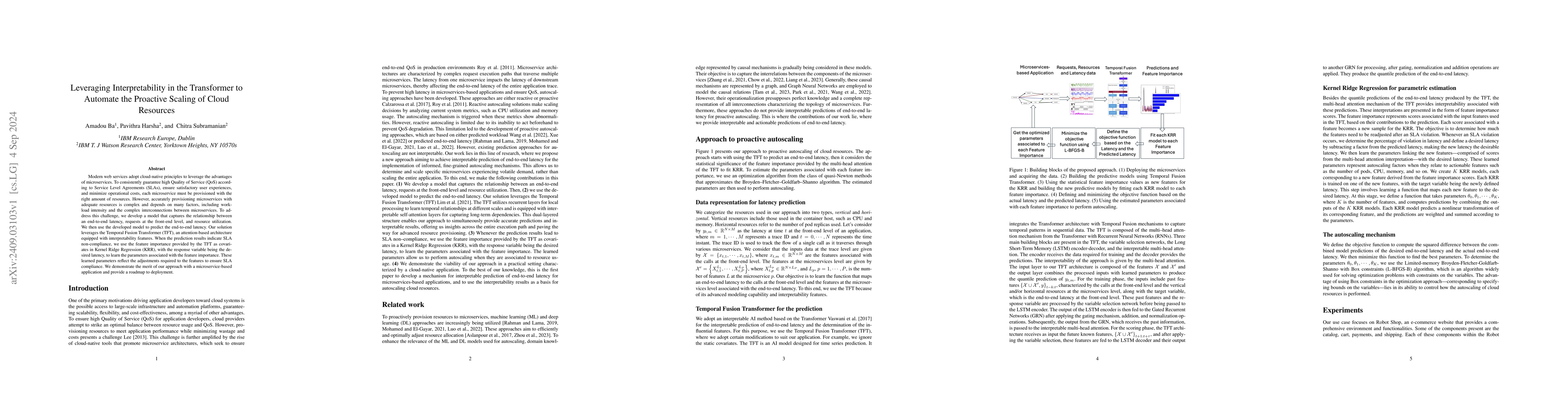 Thumbnail for Leveraging Interpretability in the Transformer to Automate the Proactive
  Scaling of Cloud Resources