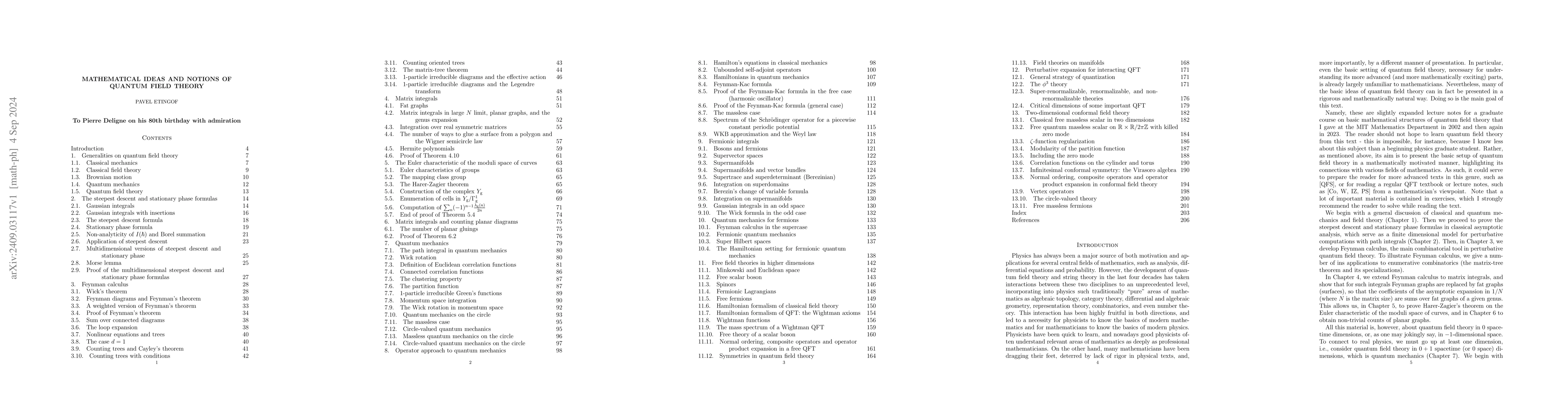 Thumbnail for Mathematical ideas and notions of quantum field theory