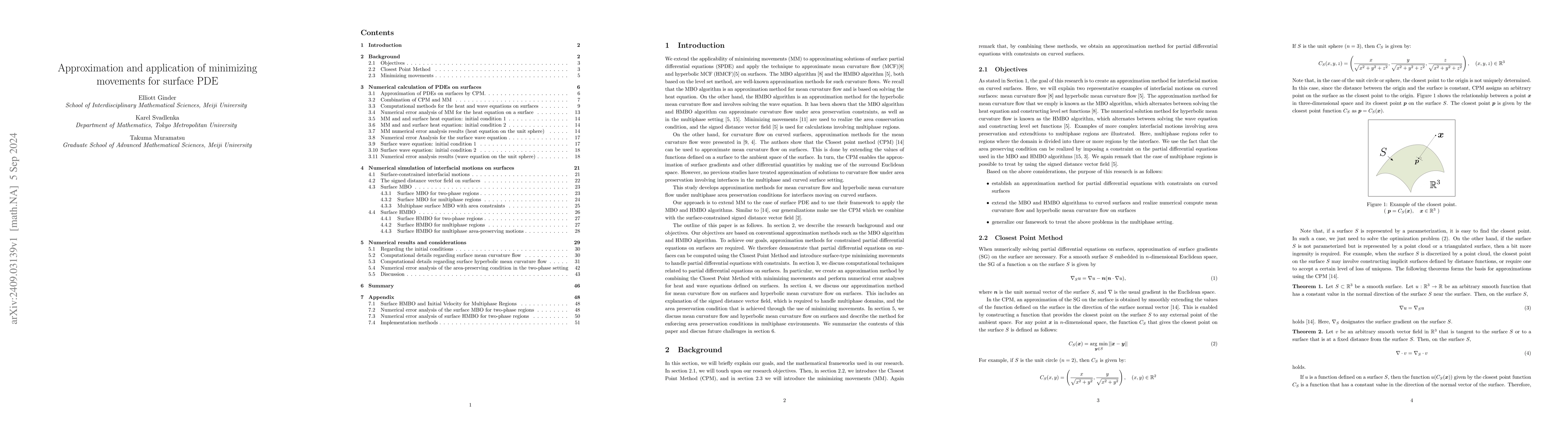Thumbnail for Approximation and application of minimizing movements for surface PDE