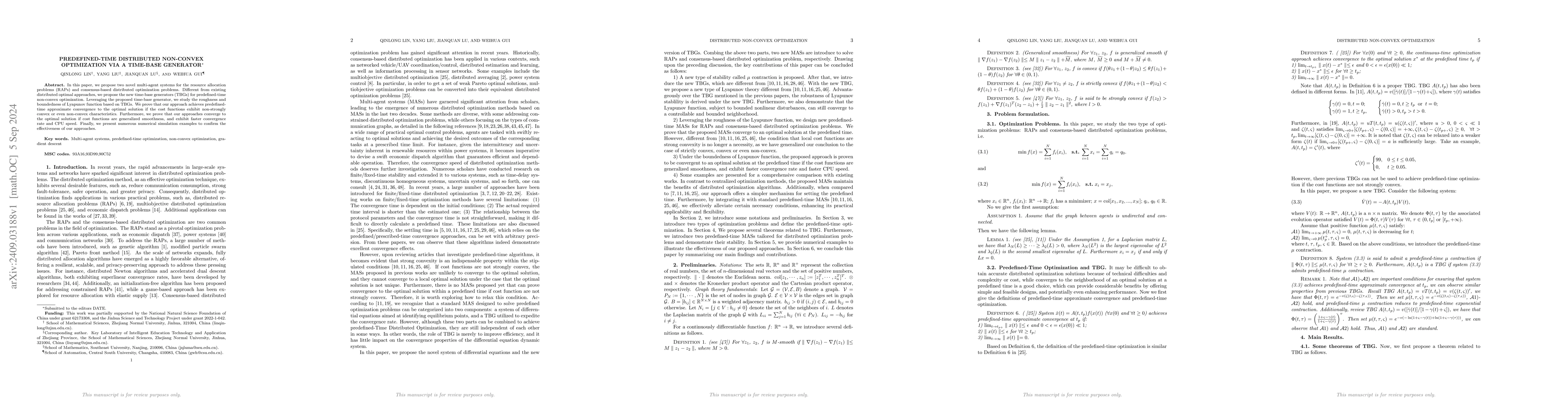 Thumbnail for Predefined-time distributed non-convex optimization via a time-base
  generator