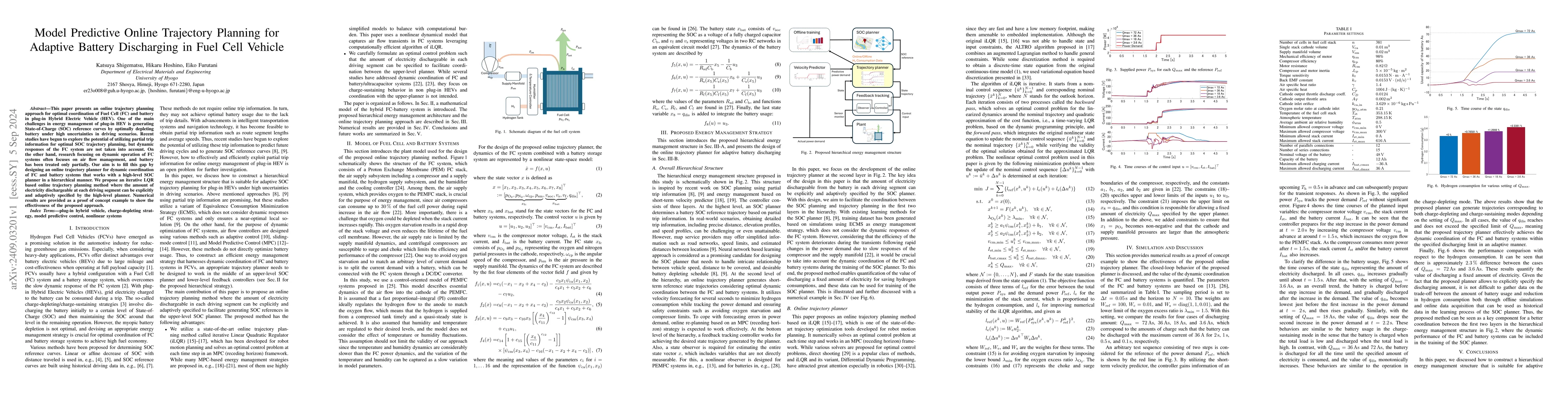 Thumbnail for Model Predictive Online Trajectory Planning for Adaptive Battery
  Discharging in Fuel Cell Vehicle