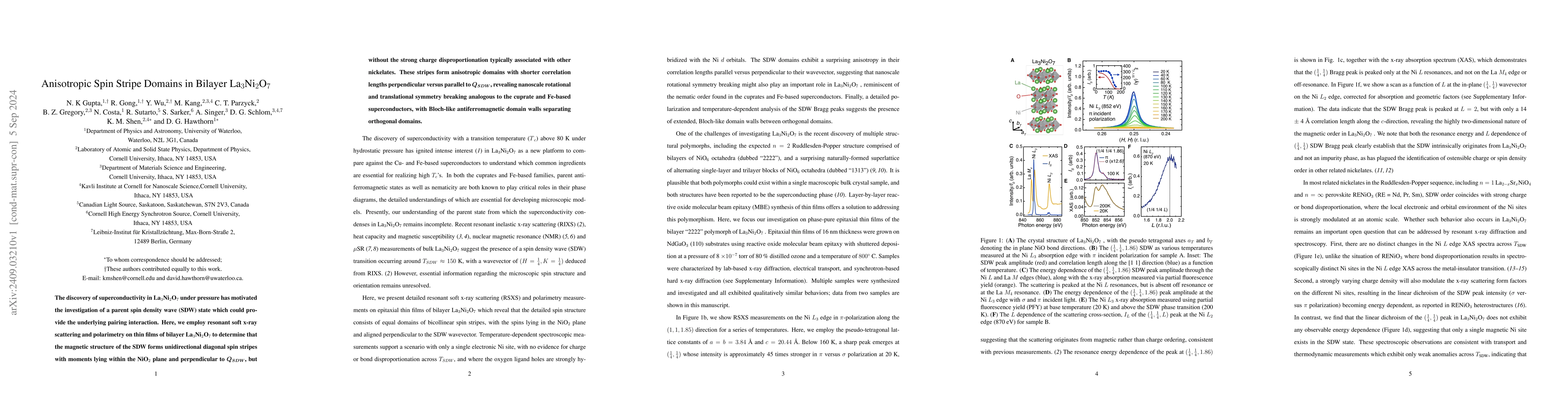 Thumbnail for Anisotropic Spin Stripe Domains in Bilayer La$_3$Ni$_2$O$_7$