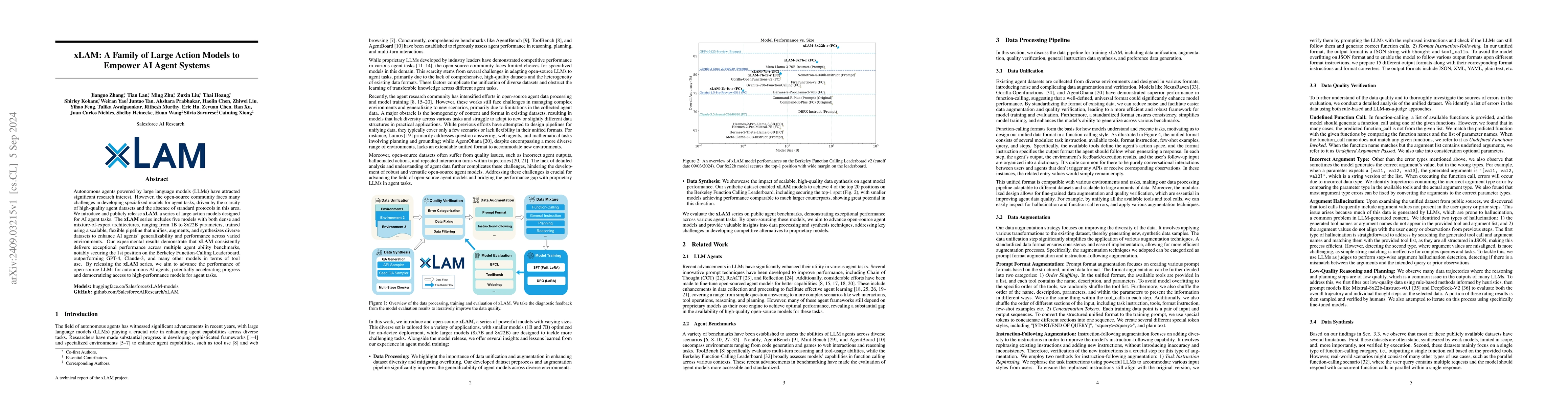 Thumbnail for xLAM: A Family of Large Action Models to Empower AI Agent Systems