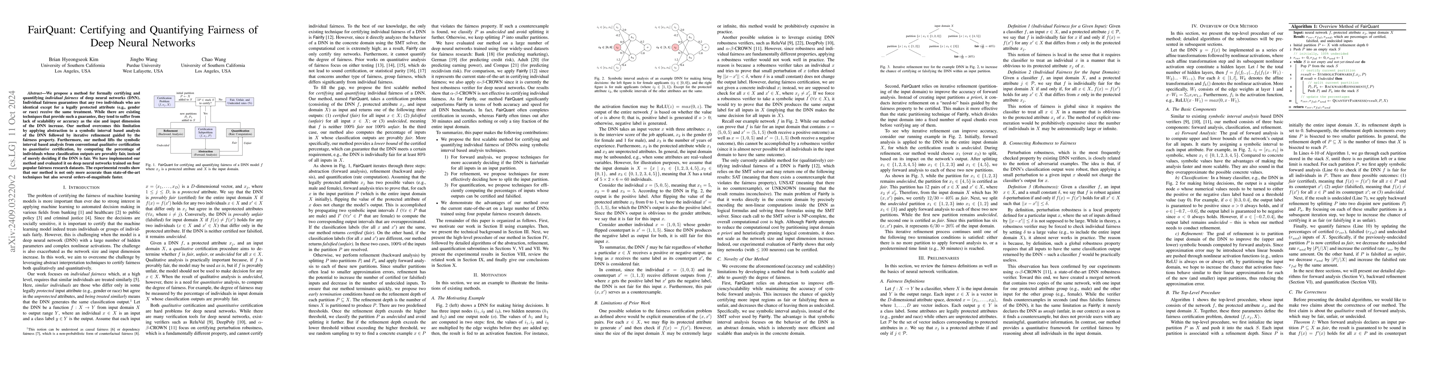 Thumbnail for FairQuant: Certifying and Quantifying Fairness of Deep Neural Networks