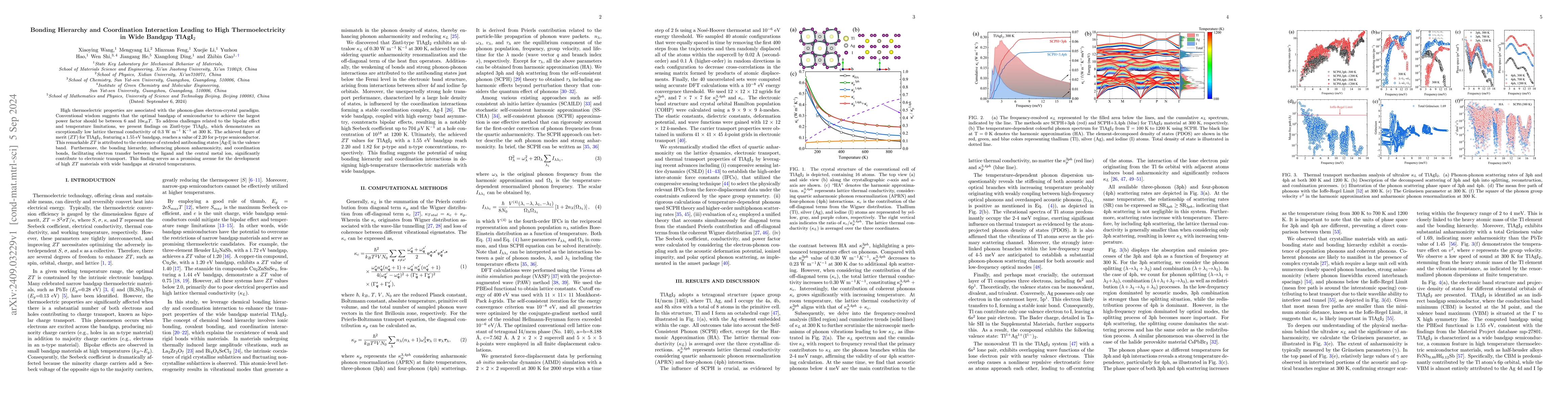 Thumbnail for Bonding Hierarchy and Coordination Interaction Leading to High
  Thermoelectricity in Wide Bandgap TlAgI2