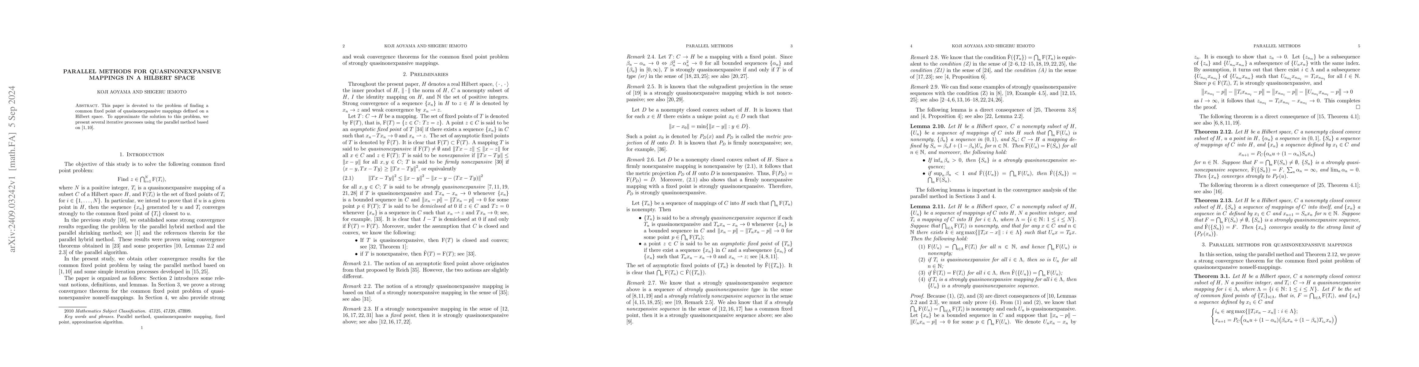 Thumbnail for Parallel methods for quasinonexpansive mappings in a Hilbert space