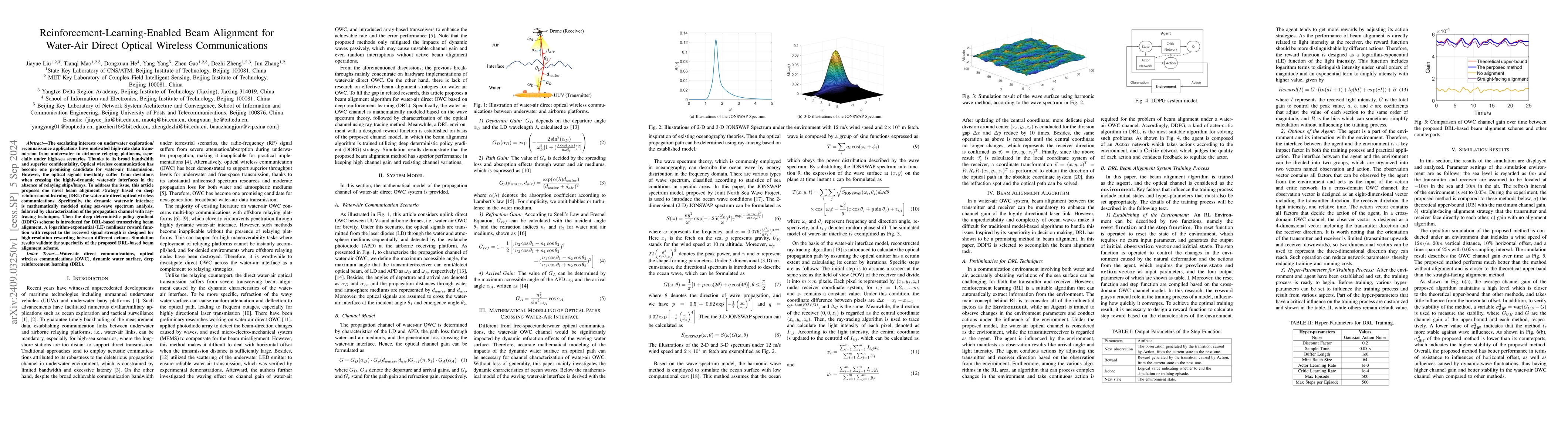 Thumbnail for Reinforcement-Learning-Enabled Beam Alignment for Water-Air Direct
  Optical Wireless Communications