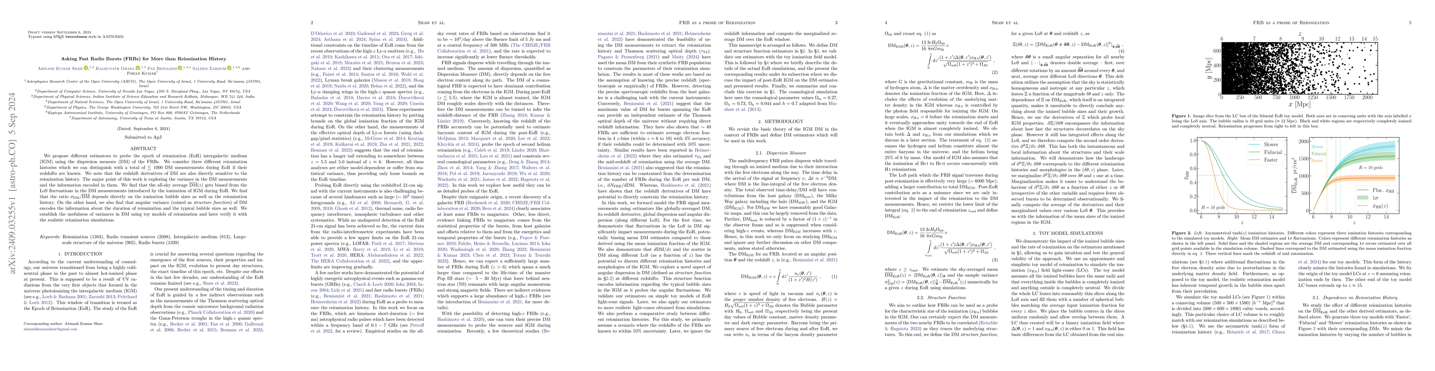Thumbnail for Asking Fast Radio Bursts (FRBs) for More than Reionization History