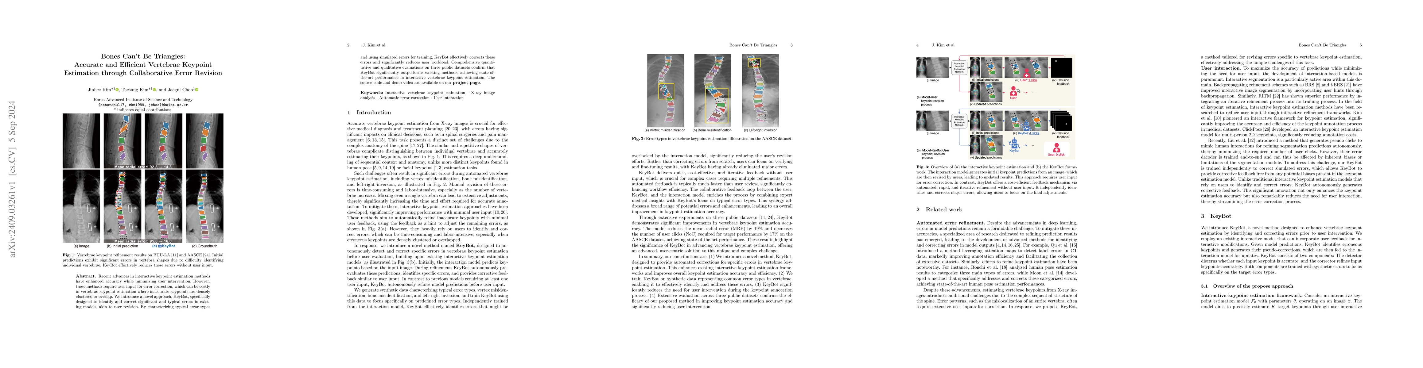 Thumbnail for Bones Can't Be Triangles: Accurate and Efficient Vertebrae Keypoint
  Estimation through Collaborative Error Revision