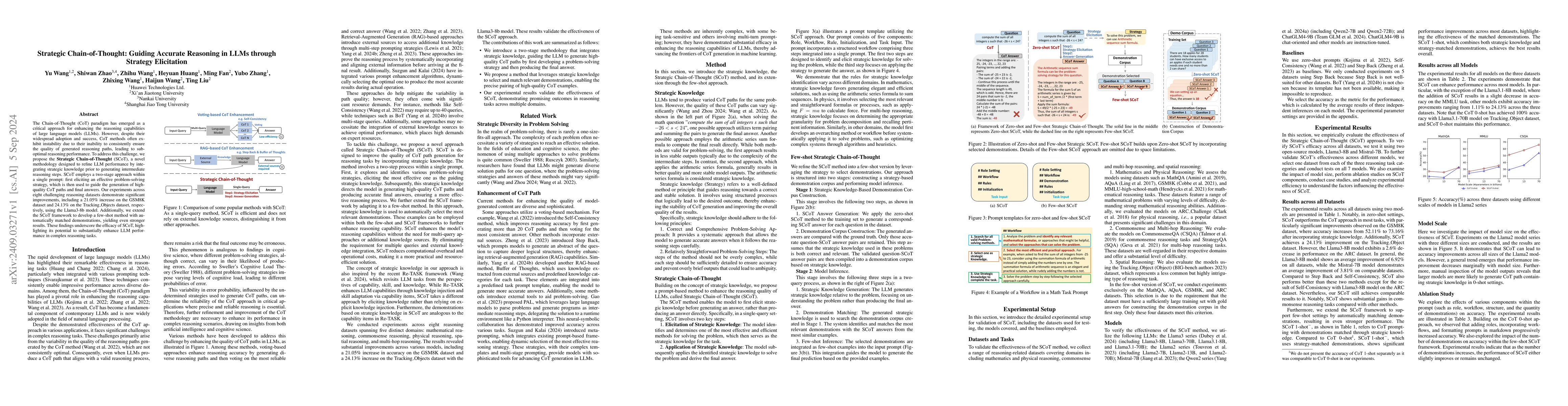 Thumbnail for Strategic Chain-of-Thought: Guiding Accurate Reasoning in LLMs through
  Strategy Elicitation