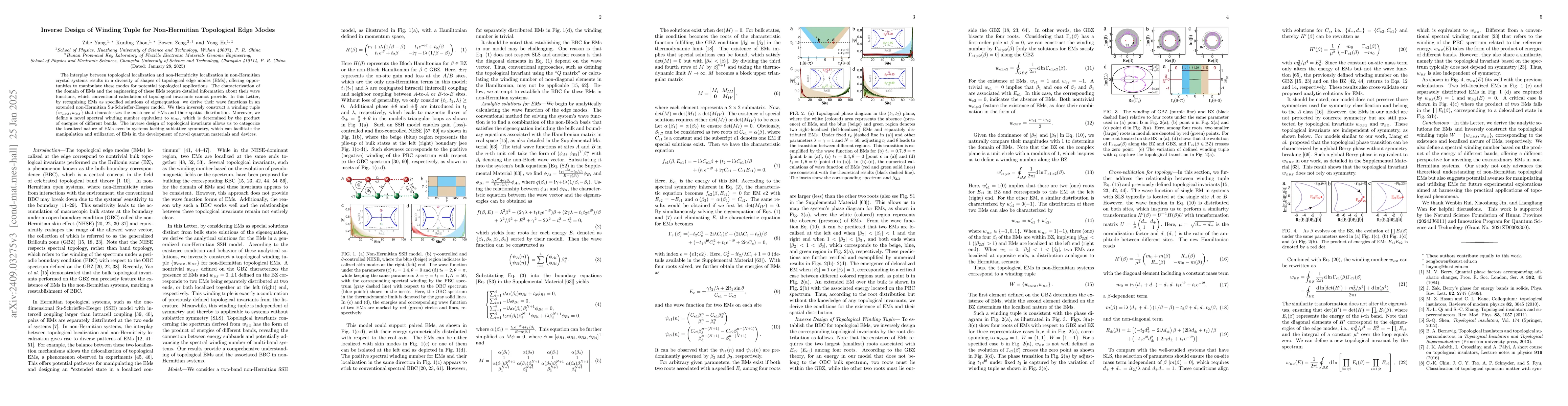 Thumbnail for Inverse Design of Winding Tuple for Non-Hermitian Topological Edge Modes