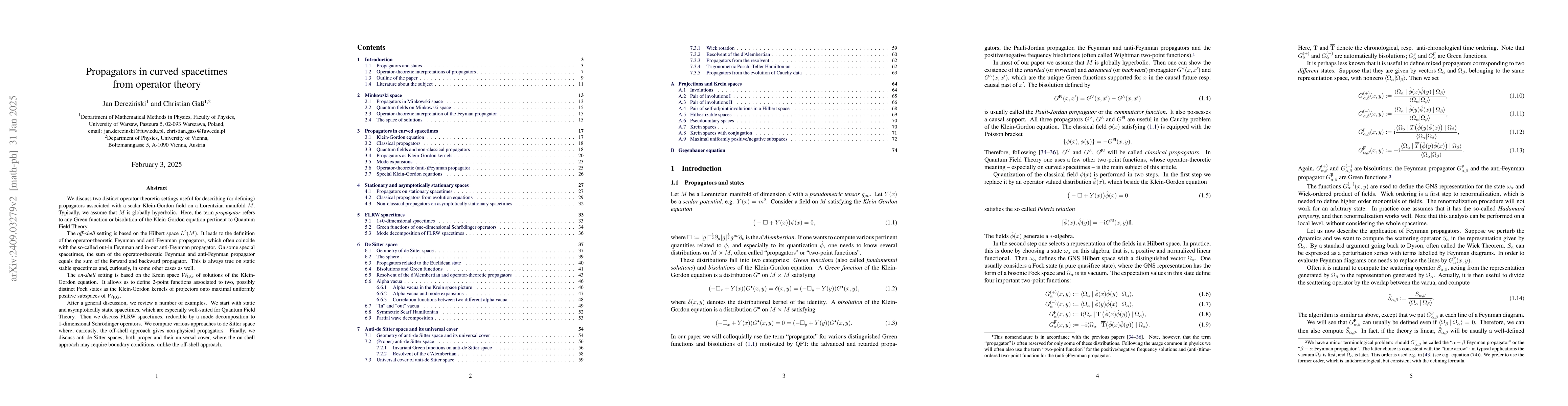 Thumbnail for Propagators in curved spacetimes from operator theory