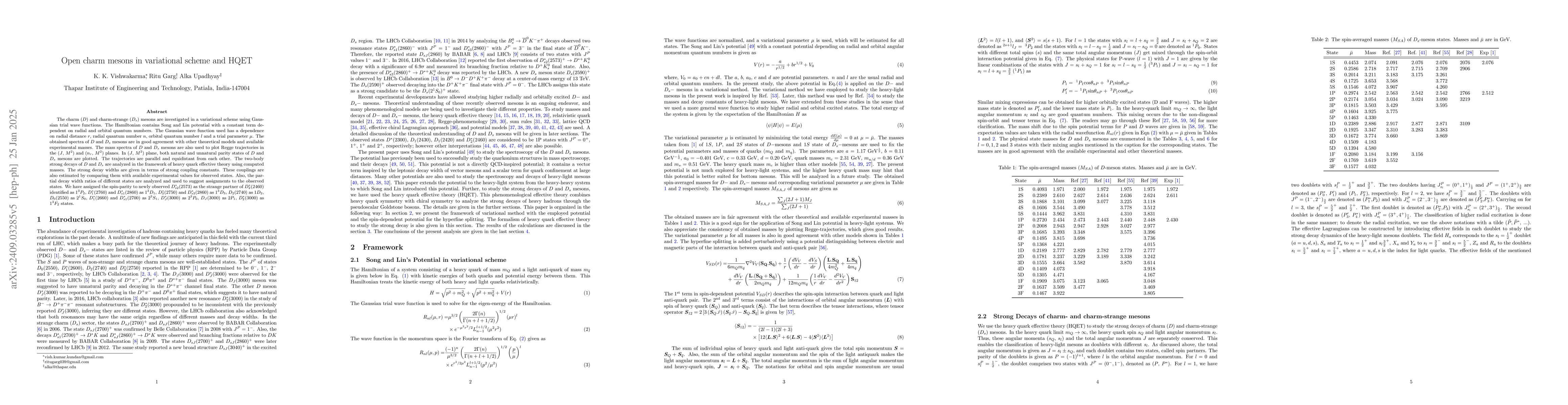 Thumbnail for Open charm mesons in variational scheme and HQET