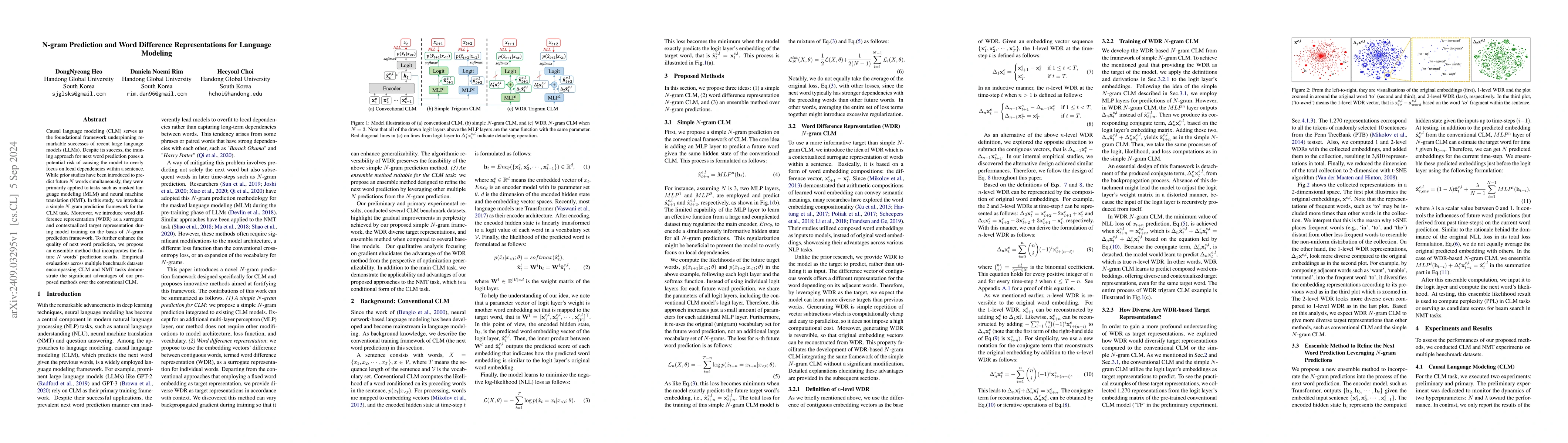 Thumbnail for N-gram Prediction and Word Difference Representations for Language
  Modeling