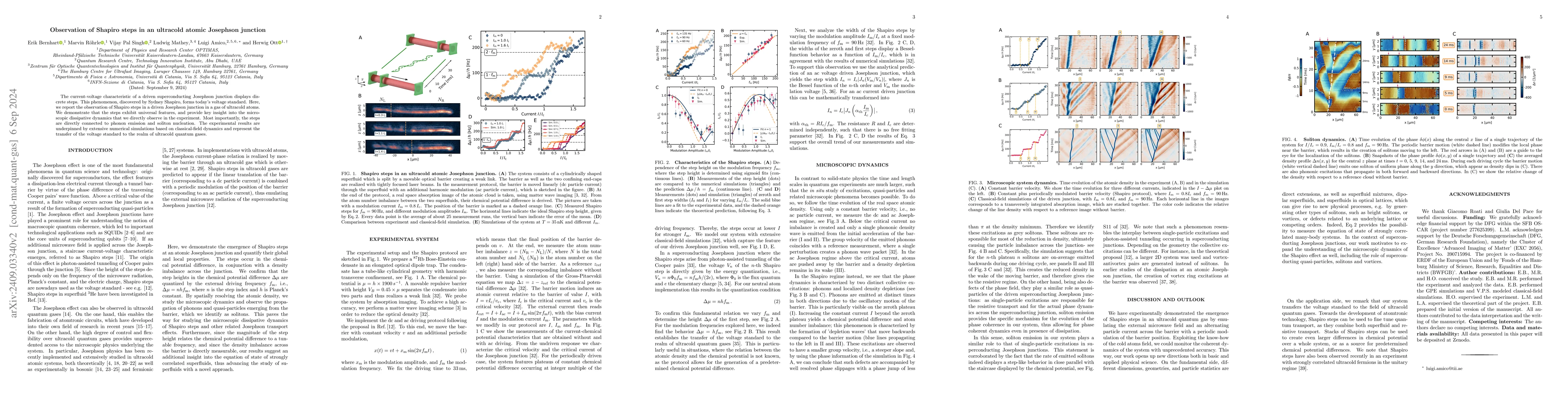 Thumbnail for Observation of Shapiro steps in an ultracold atomic Josephson junction