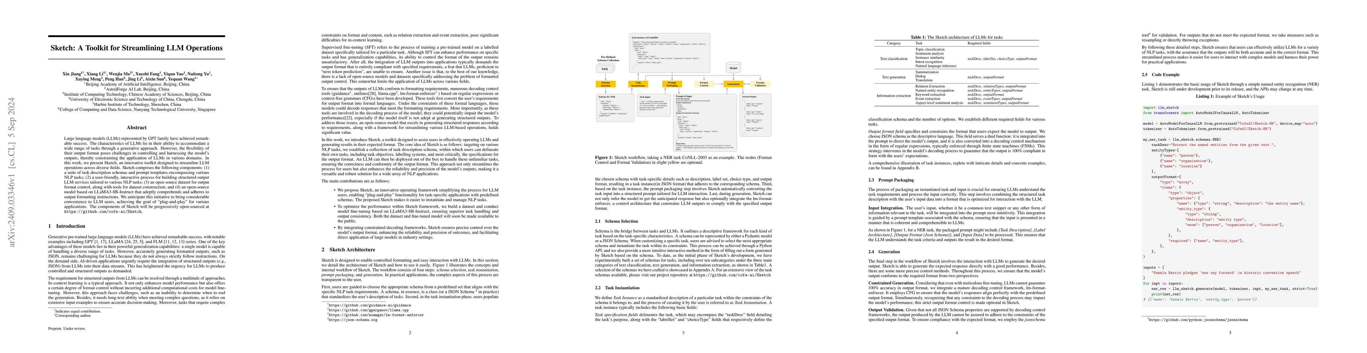Thumbnail for Sketch: A Toolkit for Streamlining LLM Operations