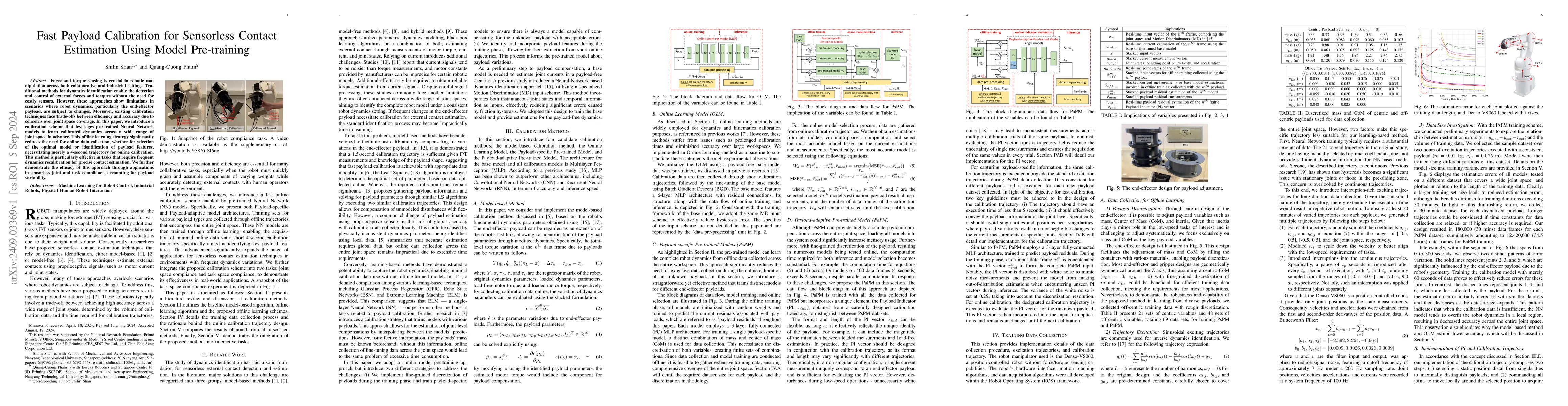 Thumbnail for Fast Payload Calibration for Sensorless Contact Estimation Using Model
  Pre-training