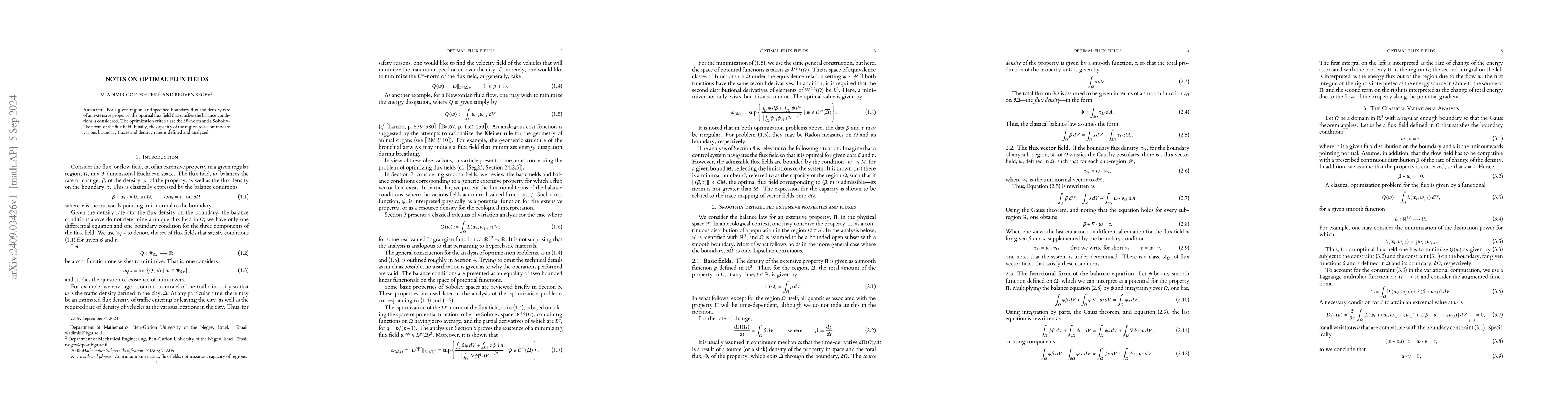 Thumbnail for Notes on Optimal Flux Fields