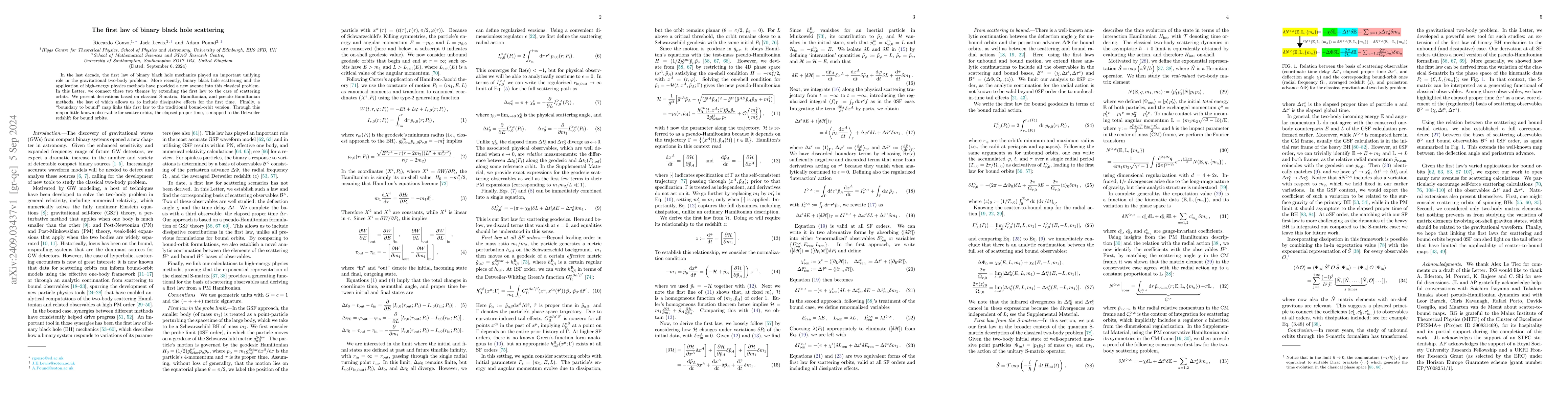 Thumbnail for The first law of binary black hole scattering