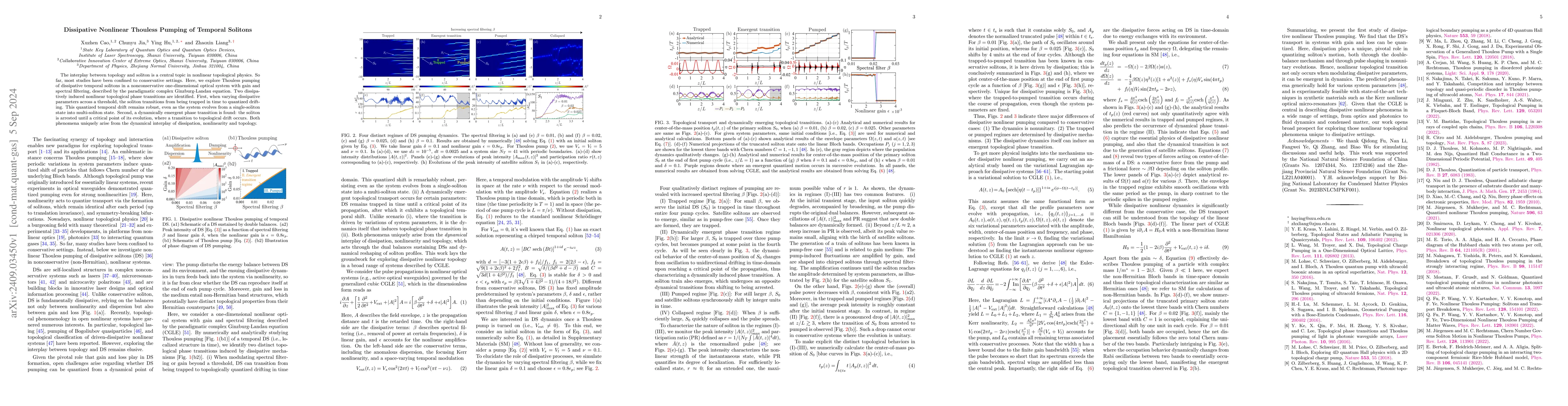 Thumbnail for Dissipative Nonlinear Thouless Pumping of Temporal Solitons