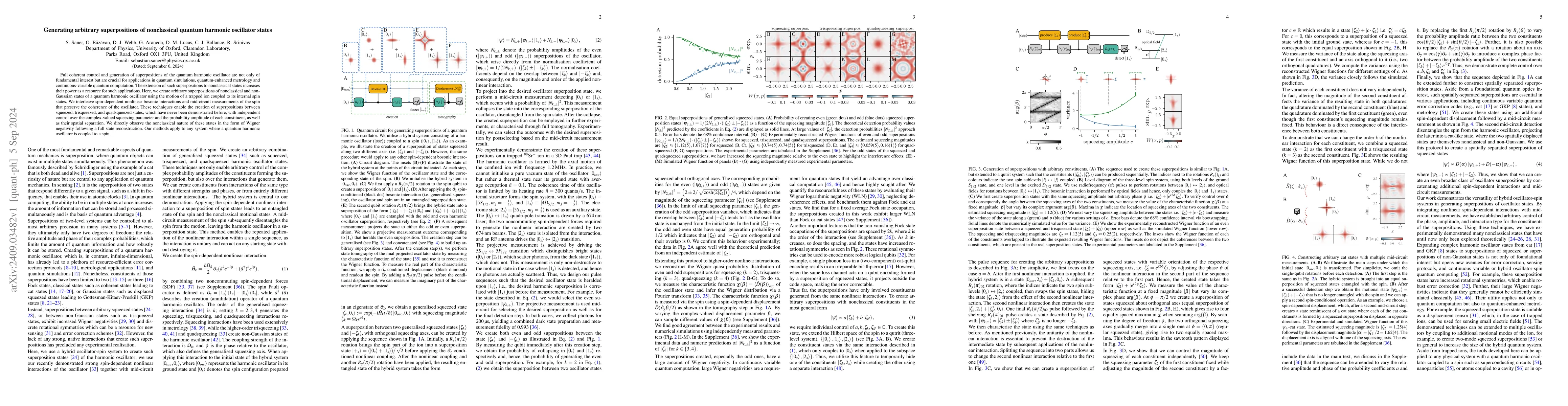Thumbnail for Generating arbitrary superpositions of nonclassical quantum harmonic
  oscillator states