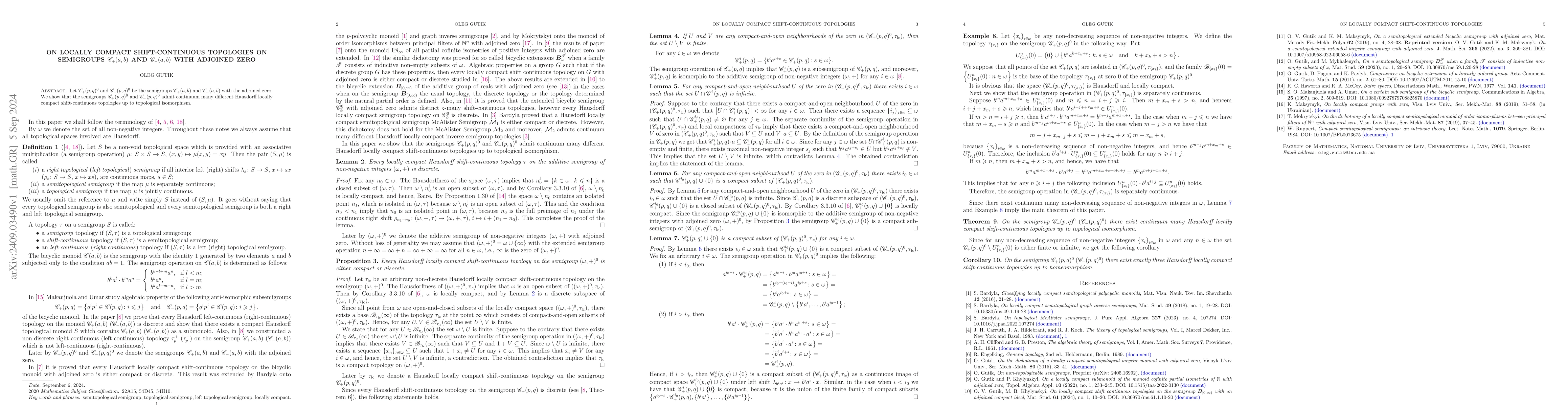 Thumbnail for On locally compact shift-continuous topologies on semigroups
  $\mathscr{C}_{+}(a,b)$ and $\mathscr{C}_{-}(a,b)$ with adjoined zero