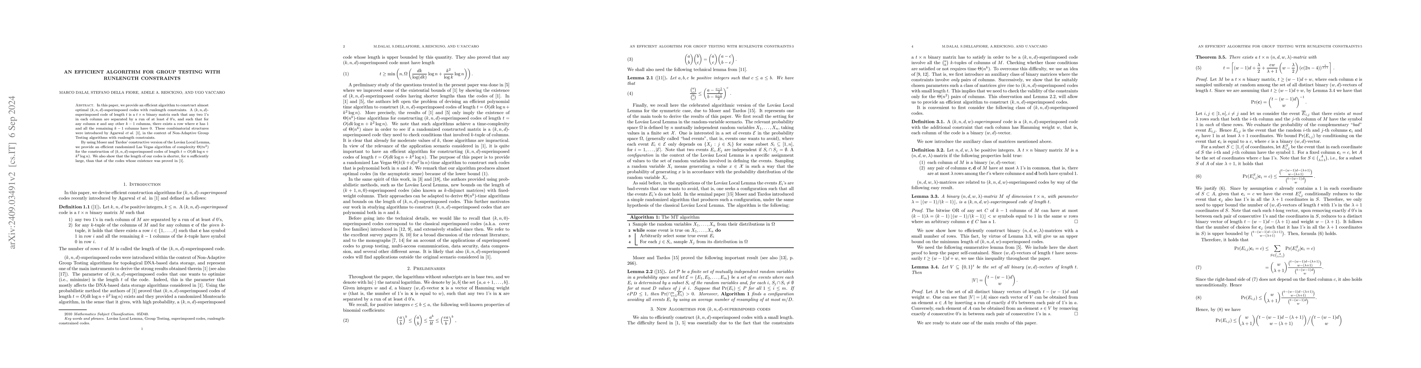 Thumbnail for An Efficient Algorithm for Group Testing with Runlength Constraints