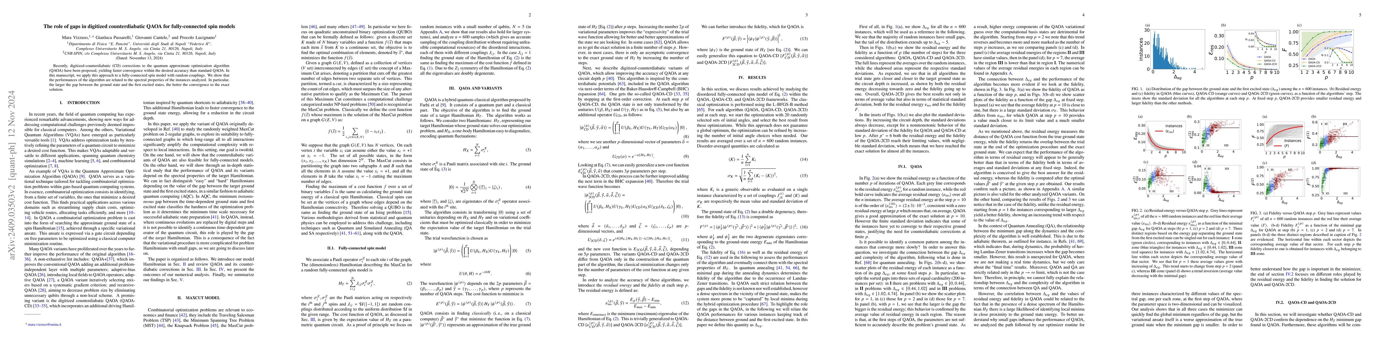 Thumbnail for The role of gaps in digitized counterdiabatic QAOA for fully-connected
  spin models