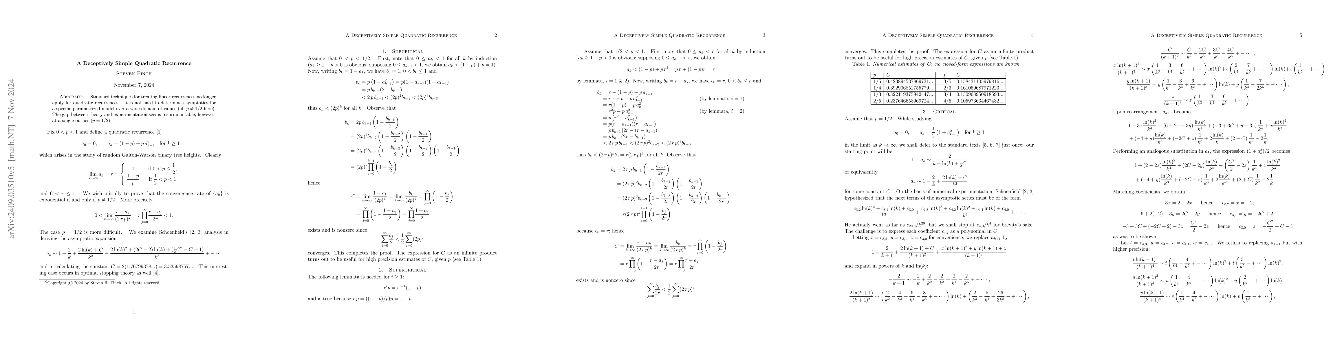 Thumbnail for A Deceptively Simple Quadratic Recurrence