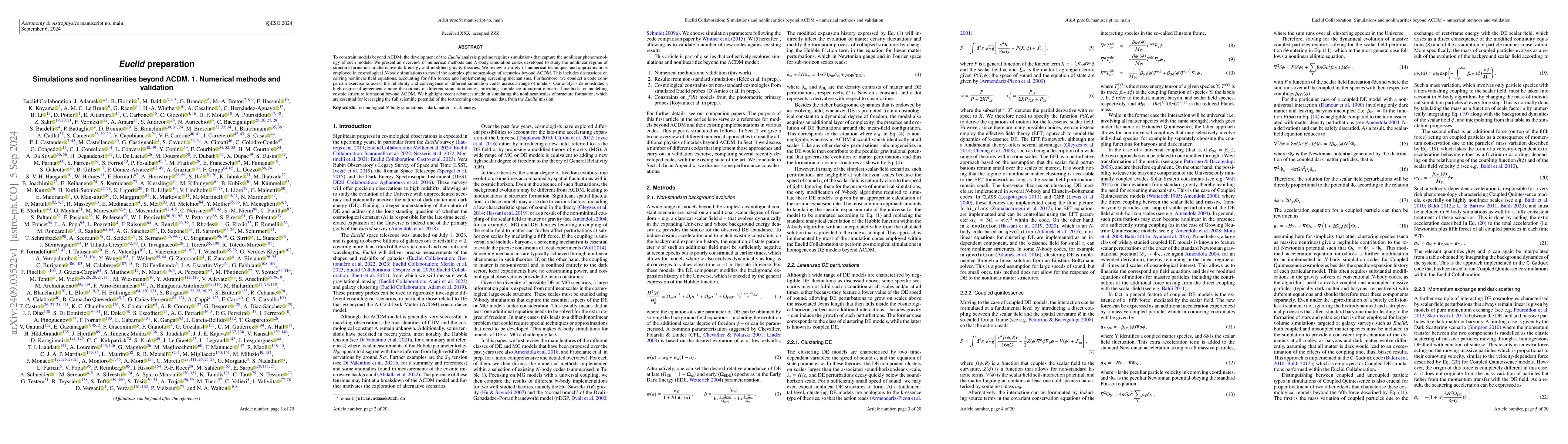 Thumbnail for Euclid preparation. Simulations and nonlinearities beyond $Λ$CDM.
  1. Numerical methods and validation